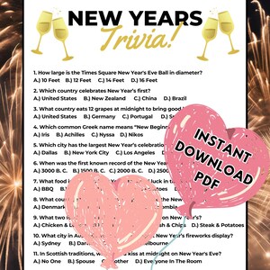 Juego de trivia de Nochevieja: Actividad divertida para las fiestas (Descarga digital)