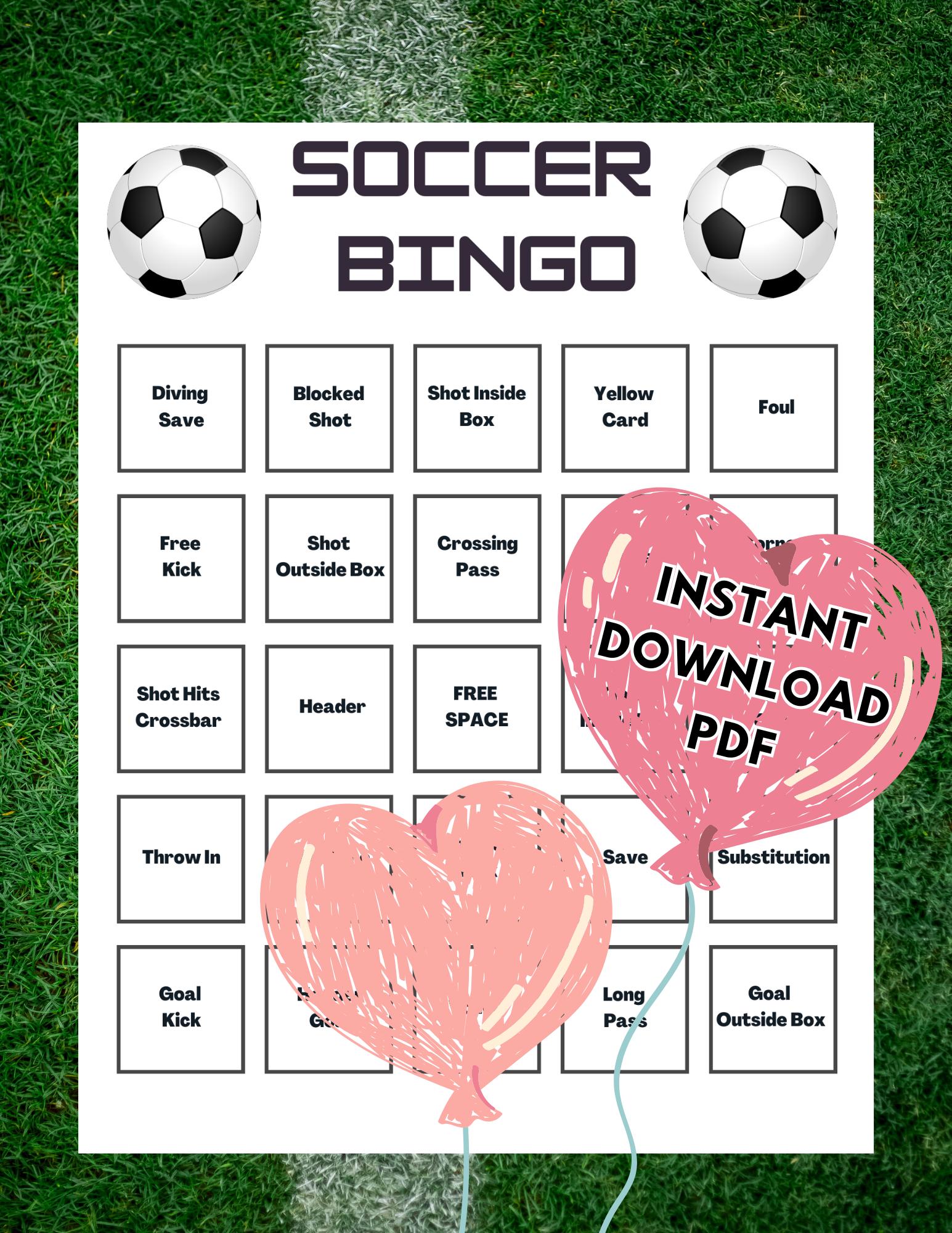 10 Printable Soccer Bingo Cards - Etsy