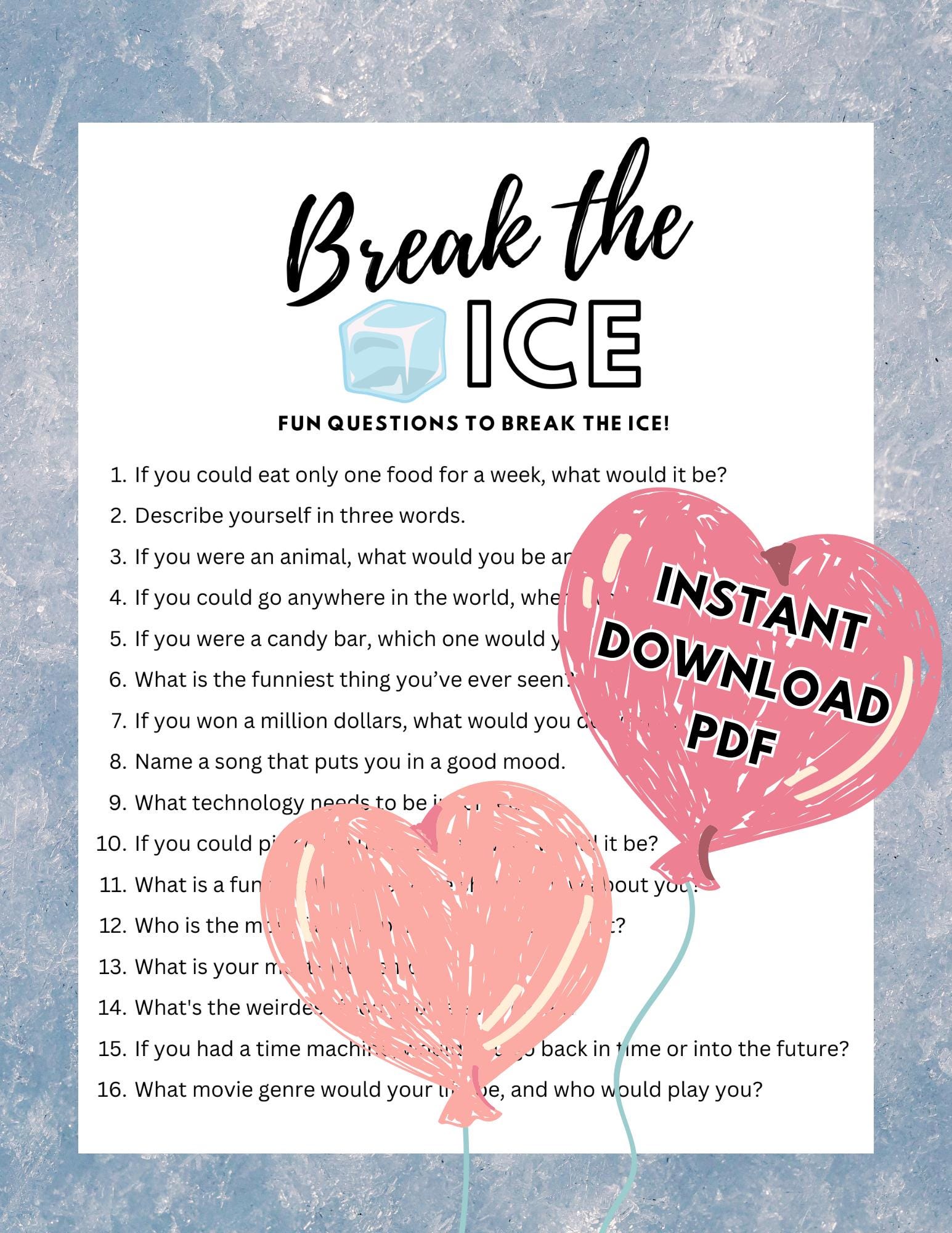 16 Engaging Printable Conversation Prompts