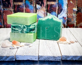 Green Demon Handmade Bastille Artisan Soap by TopShelf Suds Co. | Natural moisturizing Soap | handmade artisan | nourishing soap | bastille