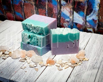 Blue Lagoon Handmade Bastille Artisan Soap  by TopShelf Suds Co. Natural moisturizing Soap