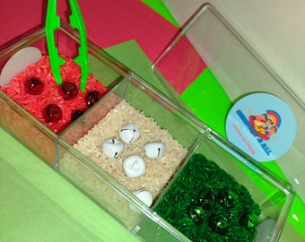 Christmas Themed Activity Play Sensory Sorting Container