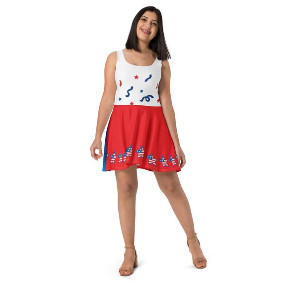 red white and blue skater dress Red White and Blue Skating Dress