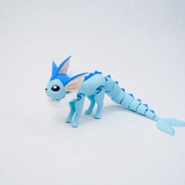 Vaporeon Toy Articulated 3D Printed Pokemon