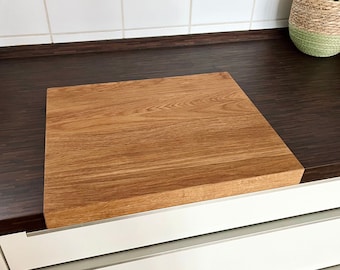 Wooden cutting board with stop | different sizes | Oak cutting board with stop edge