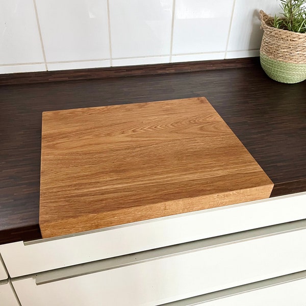 Wooden cutting board with stop | different sizes | Oak cutting board with stop edge