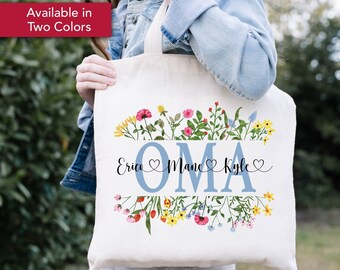 Oma Tote Bag, Oma Gift From Grandkids, Oma Bag, Gift For Oma, Oma Bag Personalized, Oma Christmas Gift From Grandkids