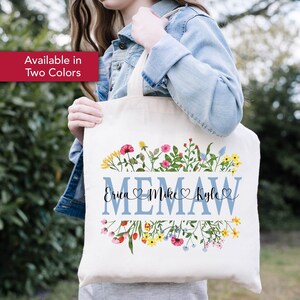 Memaw Tote Bag, Memaw Gift From Grandkids, Memaw Bag, Gift For Memaw, Memaw Bag Personalized, Memaw Christmas Gift From Grandkids image 1