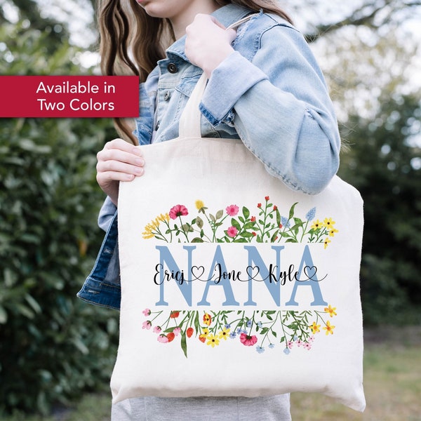 Nana Tote Bag, Nana Gift From Grandkids, Nana Bag, Gift For Nana, Nana Bag Personalized, Nana Christmas Gift From Grandkids