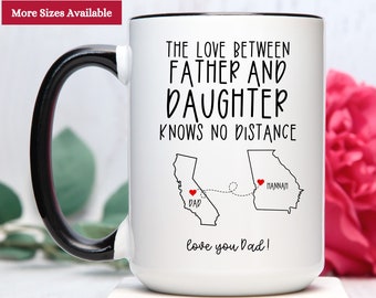 Personalized Father Daughter Coffee Mug, Dad Gift from Daughter, Father Daughter Distance Gift, Father Daughter Mug, Dad Gift, Dad Mug