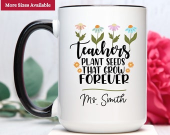 Teacher Personalized Mug, Teacher Gift from Student, Teacher Appreciation Gift, Teacher Birthday Gift, Teacher Coffee Cup, Teacher Cup