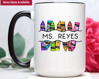 Teacher Crayons Mug, Teacher Gift from Student, Teacher Appreciation Gift, Teacher Mug From Student, Teacher Coffee Cup, Gift For Teacher