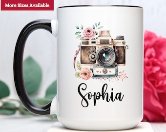 Photographer Mug Personalized, Photographer Gifts, Photographer Coffee Mug, Photographer Gifts For Women, Photographer Cup, Camera Mug