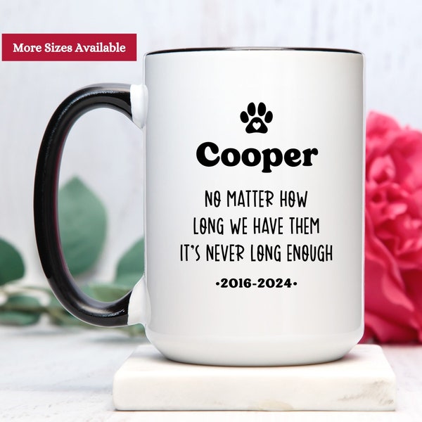 Pet Memorial Mug, Personalized Pet Memorial Gift, Pet Lover Remembrance Gift Mug, Pet Memorial Coffee Mug with Name, Pet Owner Keepsake Mug