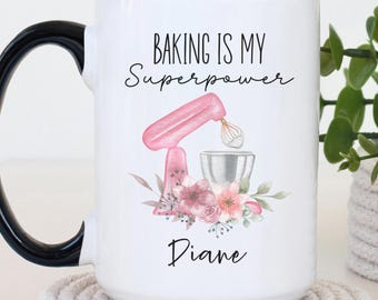 Personalized Baking Mug: Baker Gift, Coffee Lover