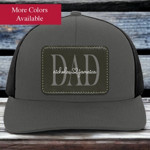 Personalized Dad Hat, Dad Gift With Kids Names, Dad Trucker Hat, Dad Gift From Daughter, Custom Dad Hat, Gift For Dad From Kids