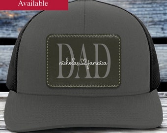 Personalized Dad Hat, Dad Gift With Kids Names, Dad Trucker Hat, Dad Gift From Daughter, Custom Dad Hat, Gift For Dad From Kids