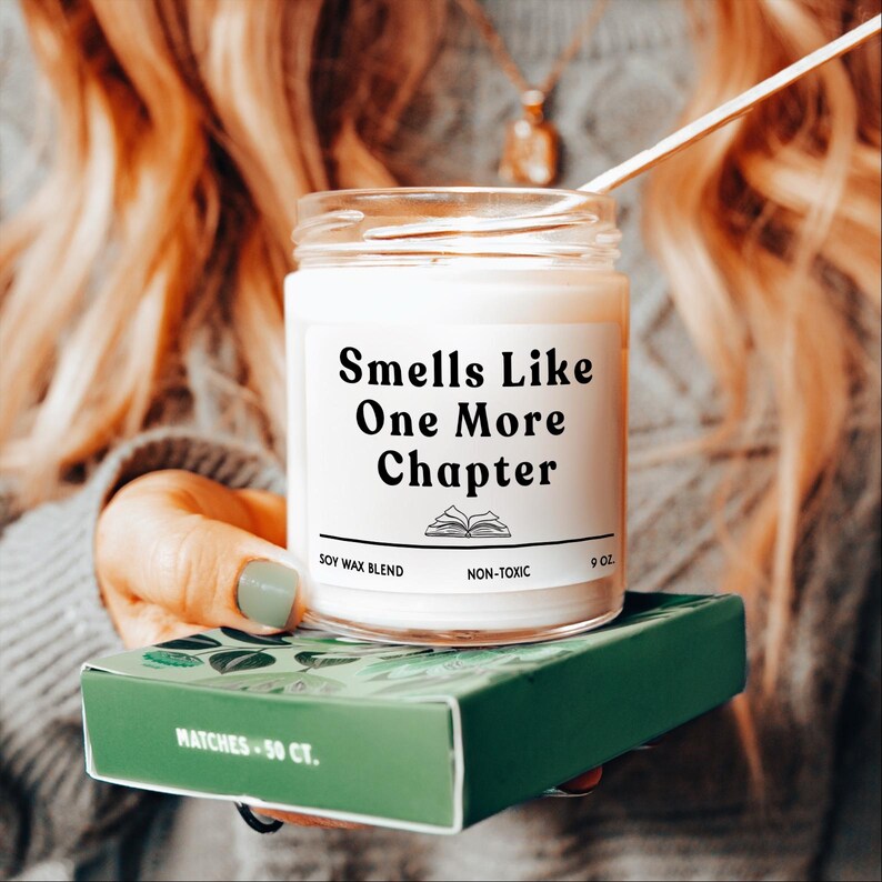 Smells Like One More Chapter Candle, Bookish Gifts, Book Lover Candle