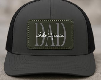 Personalized Dad Hat, Dad Gift With Kids Names, Dad Trucker Hat, Dad Gift From Daughter, Custom Dad Hat, Gift For Dad From Kids
