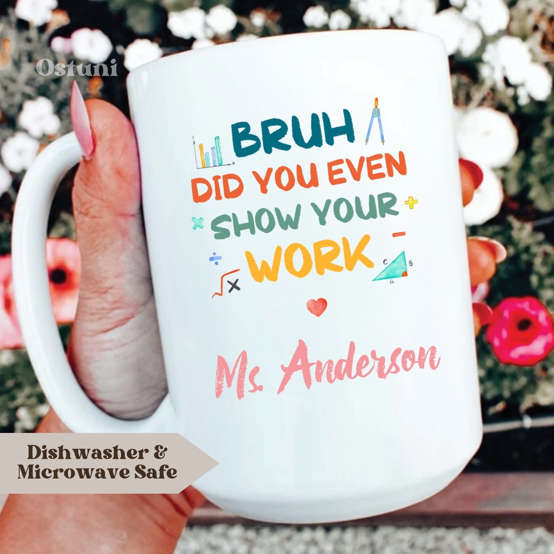 Math Teacher Mug, Math Teacher Appreciation Gift, Personalized Math ...