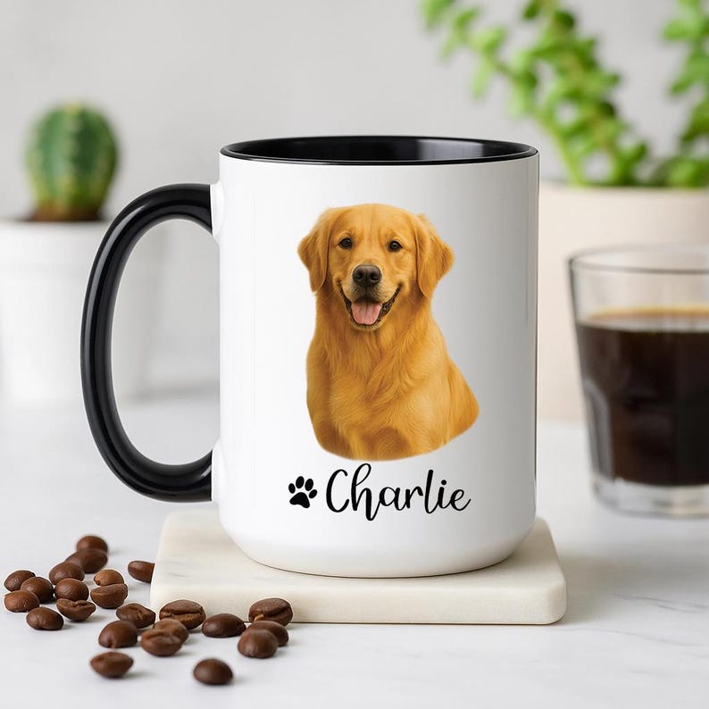 Custom Dog Mug: Personalized Pet Photo Coffee Cup afbeelding 1