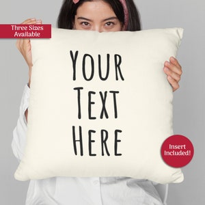 Custom Pillow, Personalized Pillow, Customize Pillow, Custom Text Pillow, Personalized Throw Pillow, Custom Text Pillow Case With Insert