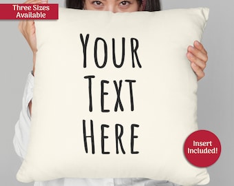 Custom Pillow, Personalized Pillow, Customize Pillow, Custom Text Pillow, Personalized Throw Pillow, Custom Text Pillow Case With Insert