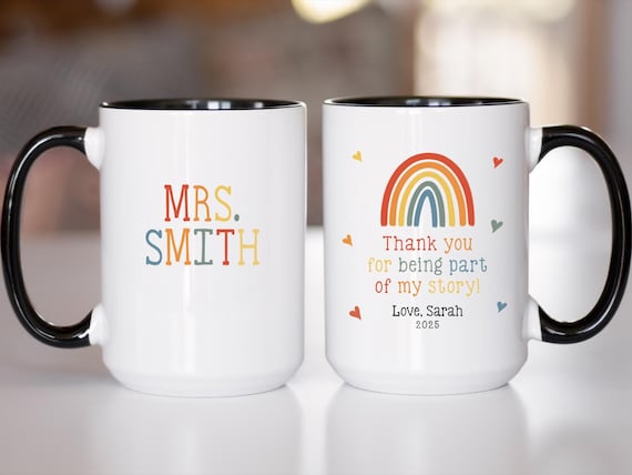 Personalized Teacher Coffee Mug: Thank You Gift (OS-MIBY8402)