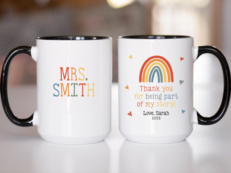 Personalized Teacher Coffee Mug: Thank You Gift (OS-MIBY8402) image 1