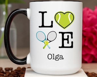 Personalized Tennis Mug: Tennis Lover Gift