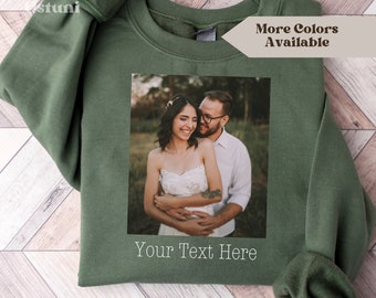 Custom Text Hoodie | Custom Photo Sweaters | Personalized Sweatshirt | Custom Photo Sweatshirt | Custom Couple Portrait