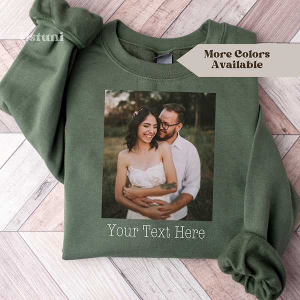 Custom Text Hoodie | Custom Photo Sweaters | Personalized Sweatshirt | Custom Photo Sweatshirt | Custom Couple Portrait