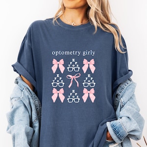 Optometry Girly Comfort Colors® Shirt, Optometrist T-Shirt, Eye Dr Shirt, Optometry Shirt, Gift for Optometrists, Eye Dr Gift (OS-NAN56320)