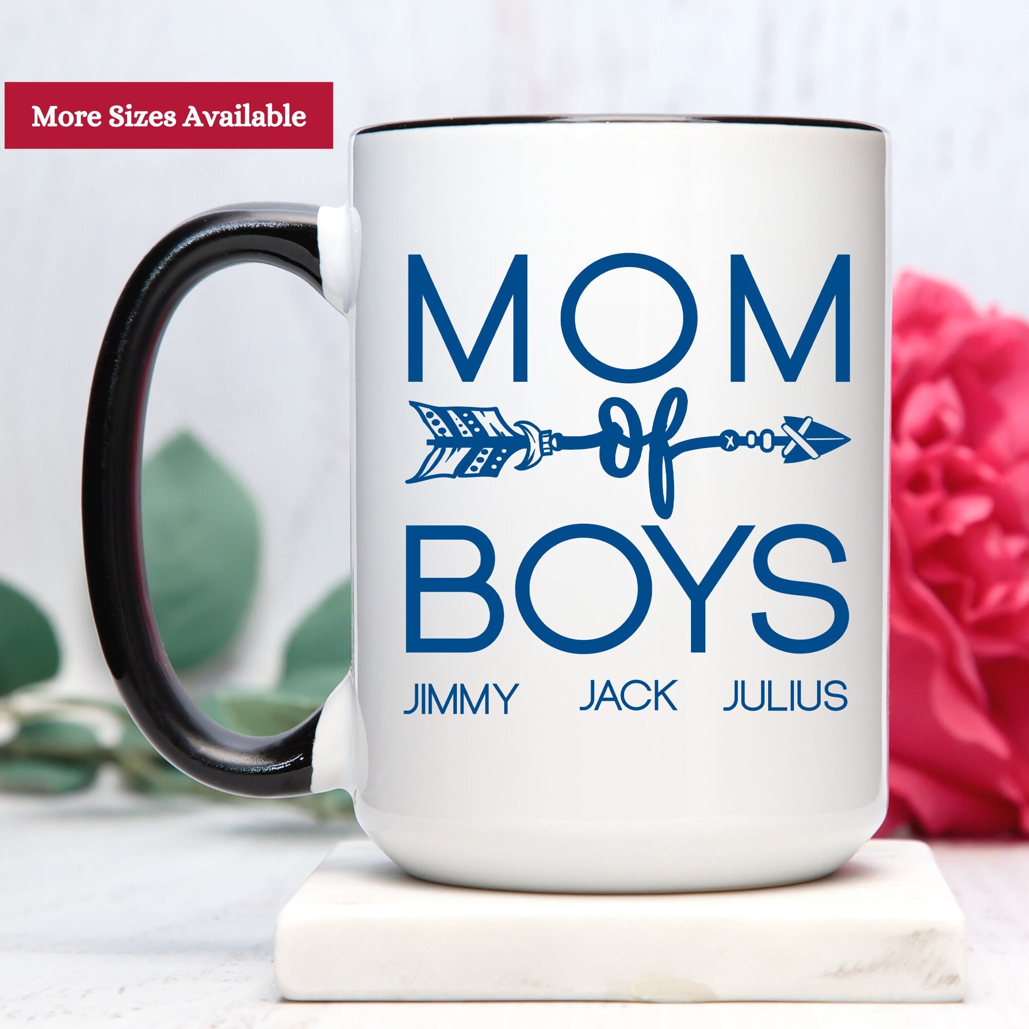 Mom of Boys Mug, Boy, Mom, Personalized Gift, Mugs Personalized