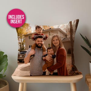 Photo Pillow, Personalized Pillow, Customize Pillowcase With Insert, Custom Pillow with Photo, Personalized Photo Throw Pillow