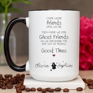 Ghost Friends Coffee Mug: Personalized BFF Friendship Gift (OS-EODL23)