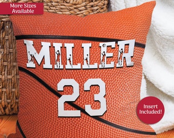 Personalized Basketball Pillow, Basketball Player Gifts, Basketball Team Gifts, Basketball Player Pillow, Basketball Pillow With Insert
