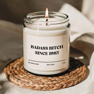 40th Birthday Soy Candle: Handcrafted Scented Gift, 9 oz