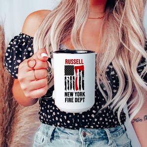 Personalized Firefighter Mug, Custom Fire Department Mug, Firefighter Gift for Men immagine 6