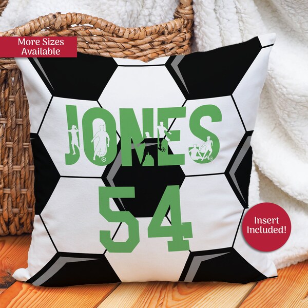 Soccer Pillow Etsy