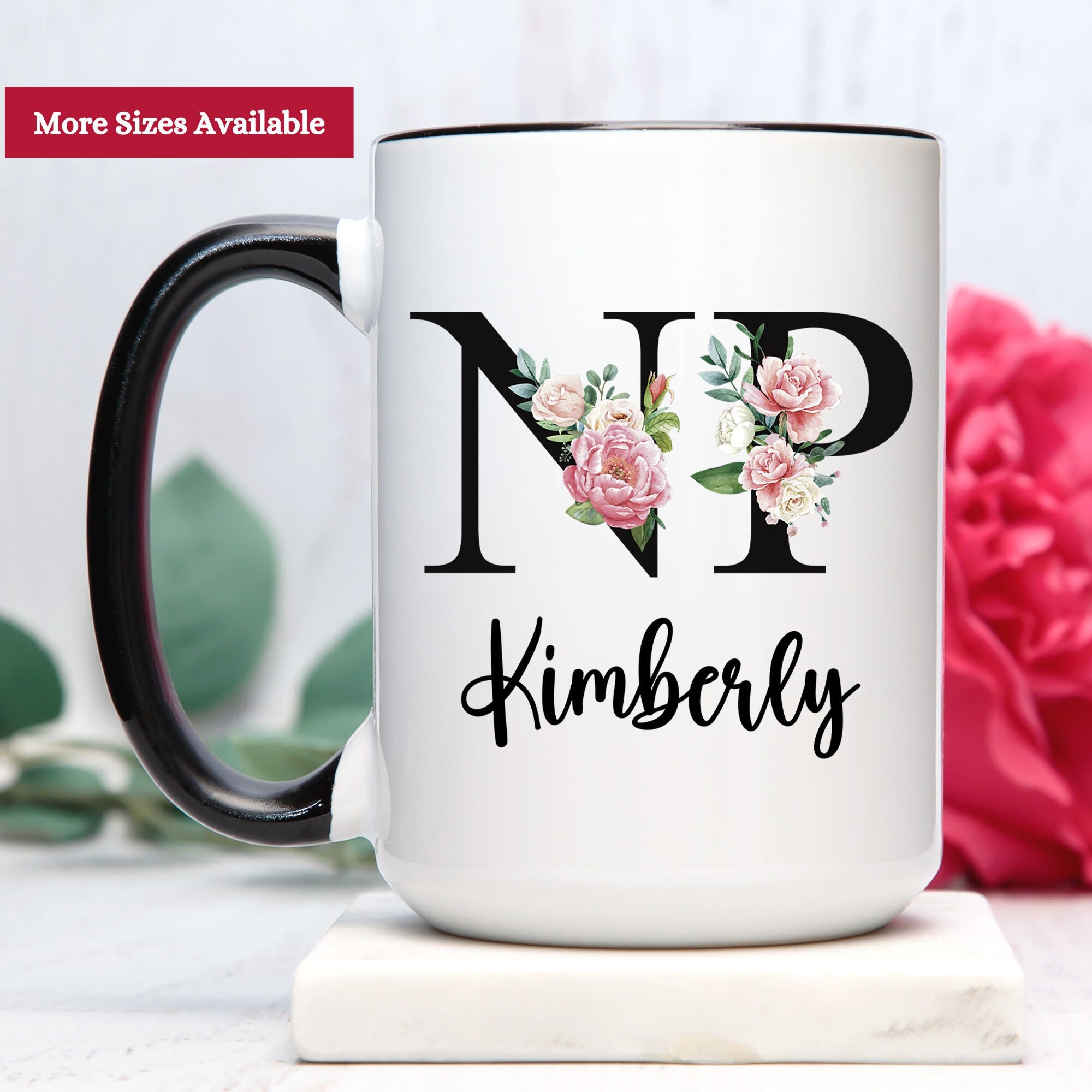 Personalized Nurse Practitioner Mug: Floral NP Gift