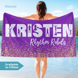 Personalized Cheer Team Beach Towel: Cheerleader Gift