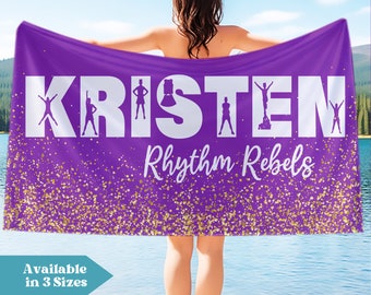 Personalized Cheer Team Beach Towel: Cheerleader Gift