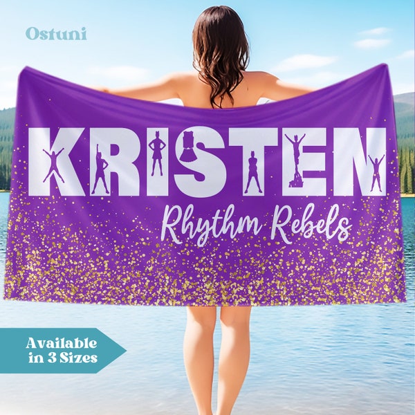 Personalized Cheer Team Beach Towel: Cheerleader Gift