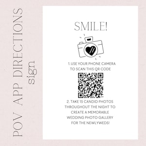 POV APP (oder ähnlich) Wegbeschreibungsschild Vorlage, Film Kamera App Schild - Digital Download, Sofort bearbeitbar, Canva Vorlage