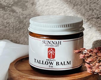 Halal Grass-fed Tallow Balm: Saffron & Cardamom Infused