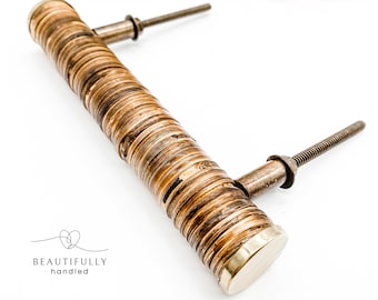 Rattan drawer handle, Rattan drawer pulls, Rattan cabinet handle, Rattan Brass dresser drawer knobs cupboard handles and Pulls