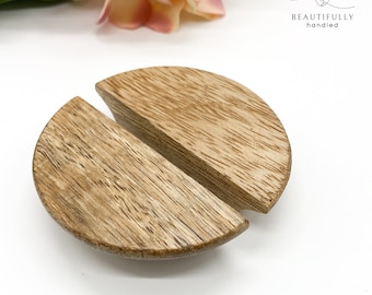 Half Moon Handle, Wooden cabinet handles, Half Circle timber Drawer pulls