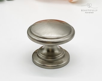 Brushed chrome kitchen knobs, Silver cabinet knobs, Brushed chrome handles, Brushed Nickel cabinet door knobs, Chrome cabinet knobs