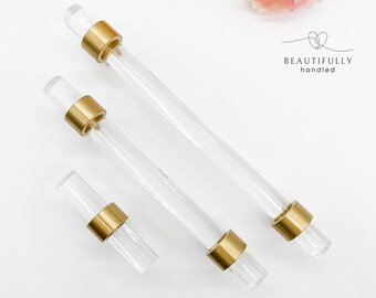 Clear acrylic drawer handles kitchen cupboard pulls Dresser Cupboard door handles clear handles brass kitchen knobs Kitchen hardware